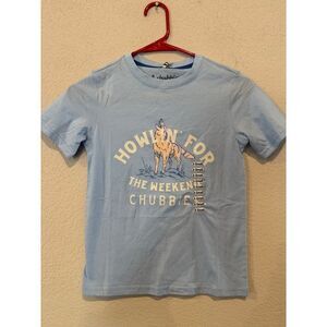 Chubbies Boy's Size XS Short Sleeve Graphic T-Shirt Light Blue NWT